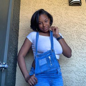 ZARA Denim Overall Jumpsuit